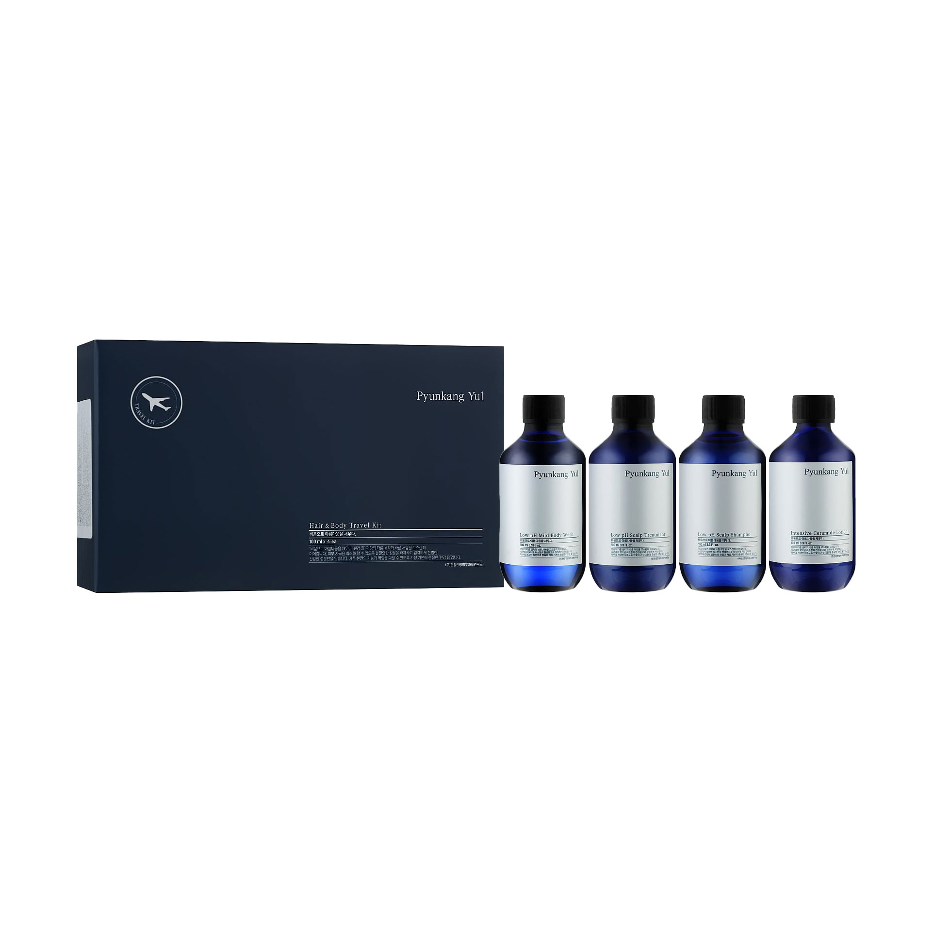 Набір для тіла та волосся Pyunkang Yul Hair &amp; Body Travel Kit (гель для душу, 100 мл + лосьйон для тіла, 100 мл + шампунь, 100 мл + кондиціонер, 100 мл)