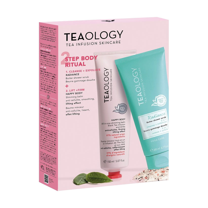 Набір для тіла Teaology Happy Body Ritual (скраб, 200 мл + бальзам для схуднення, 150 мл)